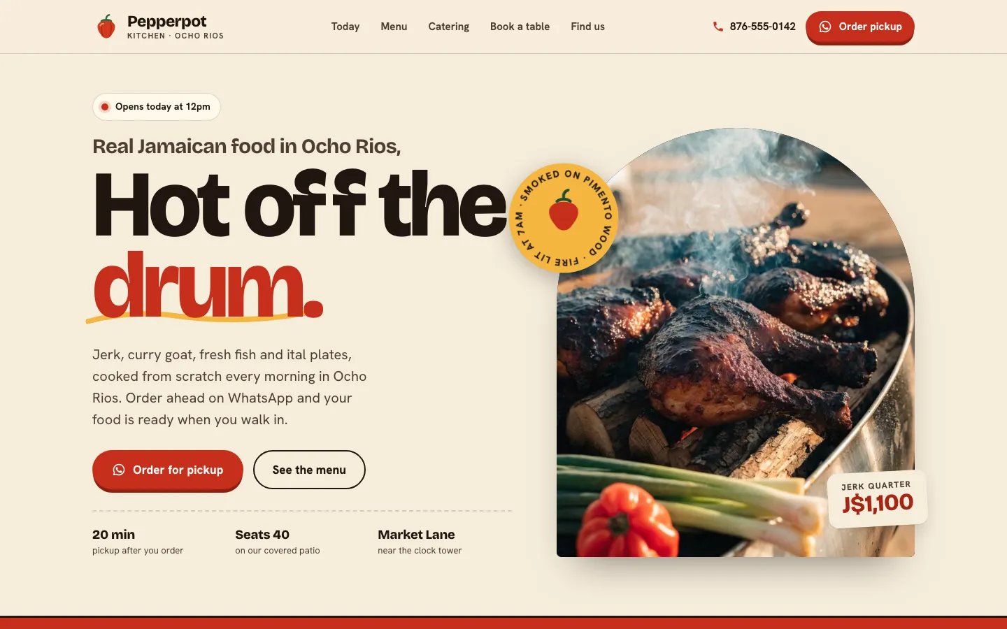 The Pepperpot Kitchen sample website